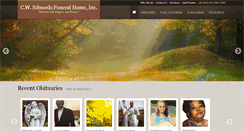 Desktop Screenshot of cwedwardsfuneralhome.com